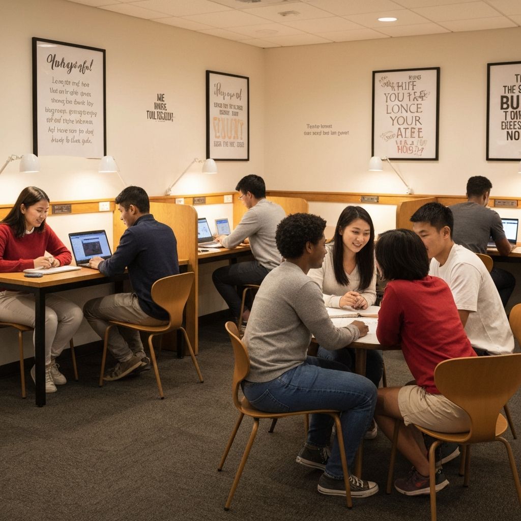 Students studying together